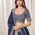 Blue Art Silk Embroidered Semi Stitched Lehenga Choli Size Up To 42