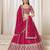 Pink Art Silk Embroidered Semi Stitched Lehenga Choli Size Up To 42