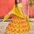 Yellow Art Silk Floral Print Semi Stitched Lehenga Choli Size Up To 42