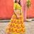Yellow Art Silk Floral Print Semi Stitched Lehenga Choli Size Up To 42