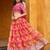Pink Art Silk Floral Print Semi Stitched Lehenga Choli Size Up To 42