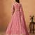 Pink Organza Embroidered Semi Stitched Lehenga Choli Size Up To 42