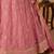 Pink Organza Embroidered Semi Stitched Lehenga Choli Size Up To 42