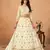 White Organza Embroidered Semi Stitched Lehenga Choli Size Up To 42