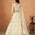 White Organza Embroidered Semi Stitched Lehenga Choli Size Up To 42