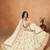 White Organza Embroidered Semi Stitched Lehenga Choli Size Up To 42
