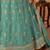 Sea Green Organza Embroidered Semi Stitched Lehenga Choli Size Up To 42