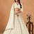 White Art Silk Embroidered Semi Stitched Lehenga Choli Size Up To 42
