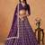 Violet Art Silk Embroidered Semi Stitched Lehenga Choli Size Up To 42