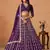 Violet Art Silk Embroidered Semi Stitched Lehenga Choli Size Up To 42