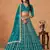Blue Art Silk Embroidered Semi Stitched Lehenga Choli Size Up To 42
