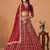 Red Art Silk Embroidered Semi Stitched Lehenga Choli Size Up To 42