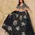 Black Art Silk Embroidered Semi Stitched Lehenga Choli Size Up To 42