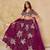 Purple Art Silk Embroidered Semi Stitched Lehenga Choli Size Up To 42