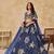 Blue Art Silk Embroidered Semi Stitched Lehenga Choli Size Up To 42