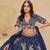 Blue Art Silk Embroidered Semi Stitched Lehenga Choli Size Up To 42
