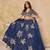 Blue Art Silk Embroidered Semi Stitched Lehenga Choli Size Up To 42