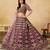 Purple Art Silk Embroidered Semi Stitched Lehenga Choli Size Up To 42