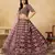 Purple Art Silk Embroidered Semi Stitched Lehenga Choli Size Up To 42