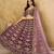 Purple Art Silk Embroidered Semi Stitched Lehenga Choli Size Up To 42