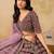 Purple Art Silk Embroidered Semi Stitched Lehenga Choli Size Up To 42