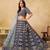 Blue Art Silk Embroidered Semi Stitched Lehenga Choli Size Up To 42