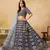 Blue Art Silk Embroidered Semi Stitched Lehenga Choli Size Up To 42
