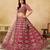 Pink Art Silk Embroidered Semi Stitched Lehenga Choli Size Up To 42