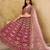 Pink Art Silk Embroidered Semi Stitched Lehenga Choli Size Up To 42