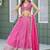 Pink Art Silk Embroidered Semi Stitched Lehenga Choli Size Up To 42