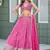 Pink Art Silk Embroidered Semi Stitched Lehenga Choli Size Up To 42