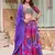 Violet Art Silk Floral Print Semi Stitched Lehenga Choli Size Up To 42