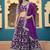 Violet Jacquard Embroidered Semi Stitched Lehenga Choli Size Up To 42