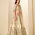 Cream Art Silk Embroidered Semi Stitched Lehenga Choli Size Up To 42