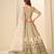 Cream Art Silk Embroidered Semi Stitched Lehenga Choli Size Up To 42