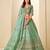 Green Art Silk Embroidered Semi Stitched Lehenga Choli Size Up To 42