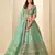 Green Art Silk Embroidered Semi Stitched Lehenga Choli Size Up To 42