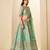 Green Art Silk Embroidered Semi Stitched Lehenga Choli Size Up To 42