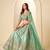 Green Art Silk Embroidered Semi Stitched Lehenga Choli Size Up To 42