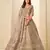 Beige Art Silk Embroidered Semi Stitched Lehenga Choli Size Up To 42