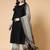 Women black solid print kurta palazzo with dupatta set stitched