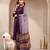 Women purple solid print kurta palazzo with dupatta set stitched
