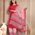 Women red solid print kurta palazzo with dupatta set stitched