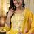 Rayon embroidered salwar kameez in yellow
