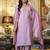 Pink color embroidered viscose rayon kurta set