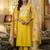 Rayon embroidered salwar kameez in yellow