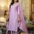 Pink color embroidered viscose rayon kurta set