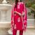 Rayon rani pink printed salwar kameez
