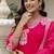 Rayon rani pink printed salwar kameez