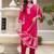 Rayon rani pink printed salwar kameez